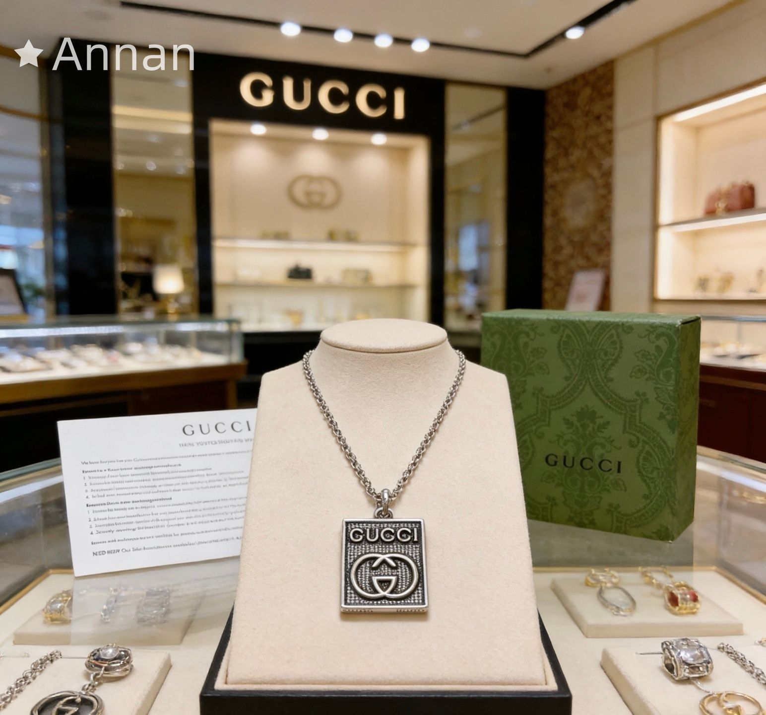 極美品 入手困難新品 GUCCI グッチ ネックレス ネックレス メンズ 結婚式 卒業式 清楚 イベント 入学式