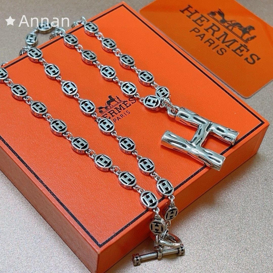 美品★極美品 新品 HERMES エルメス ネックレス メンズ 結婚式 卒業式 清楚 イベント 入学式