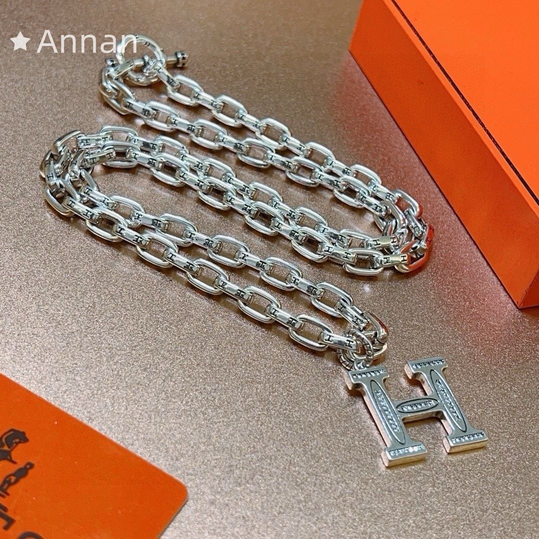 人気 超美品新品 HERMES エルメス ガネックレス メンズ 結婚式 卒業式 清楚 イベント 入学式