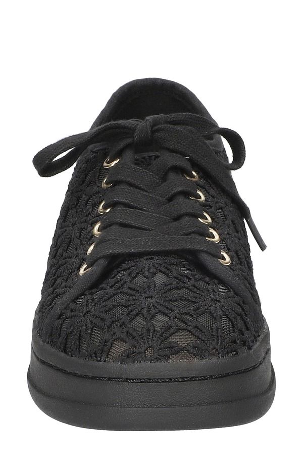 ベラヴィータ レディース シューズ スニーカー プラットフォーム レース Bella Vitabagale Lace Platform Sneaker Black Flower Embroidery