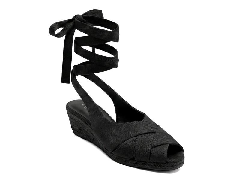 エアロソールズ レディース シューズ サンダル AerosolesRoberta Espadrille Wedge Sandal Black ブラック