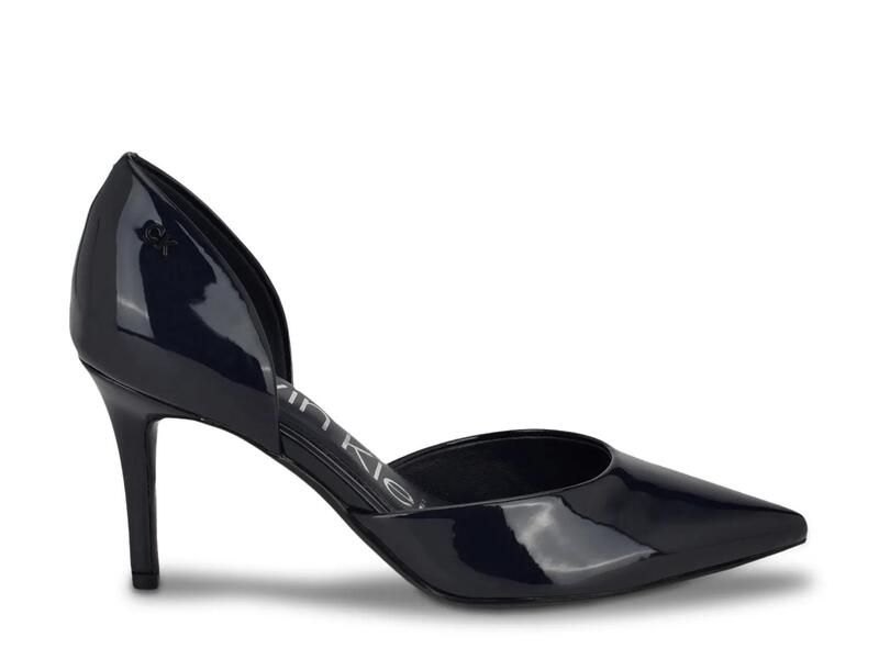 カルバンクライン レディース シューズ パンプス Calvin KleinGloria Pump Dark Blue Patent Synthetic ブルー