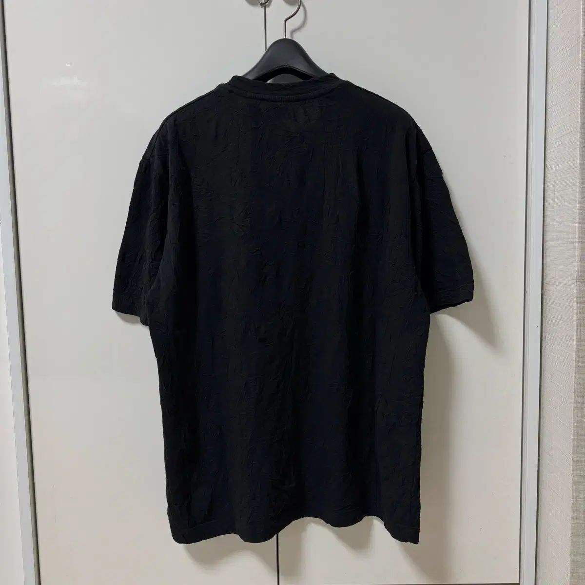 M) ユース クリーズド ラウンドネック Tシャツ ブラック