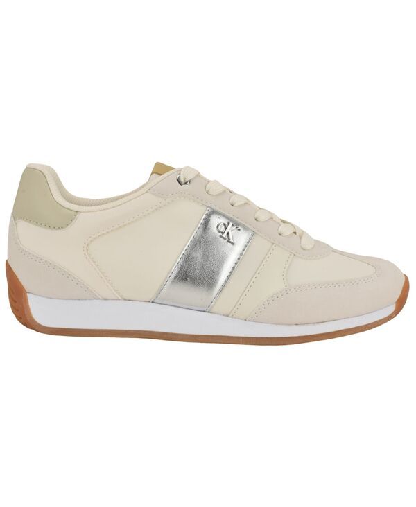 カルバンクライン レディース シューズ スニーカー レース Calvin Klein Womens Anora Retro LaceUp Sneakers BeigeSilver ベージュ