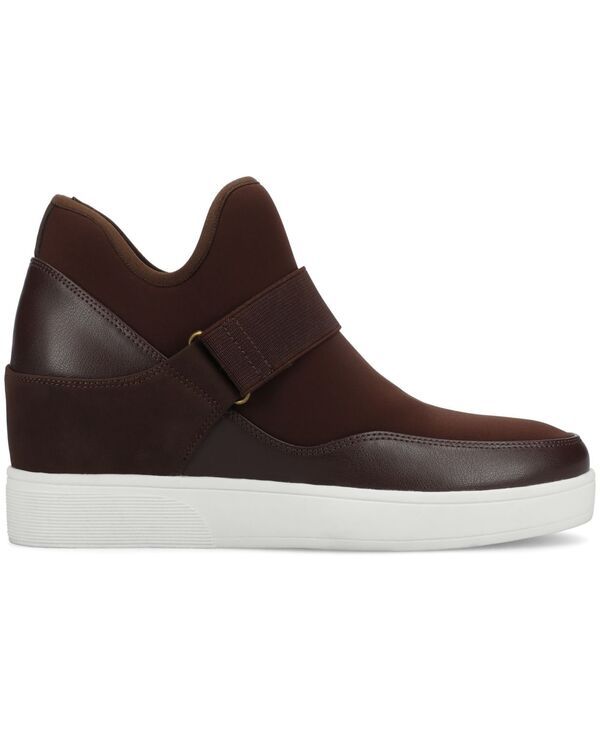 ジュルネ コレクション レディース シューズ スニーカー Journee Collection Womens Damari Stretch Wedge Sneakers Chocolate チョコレー