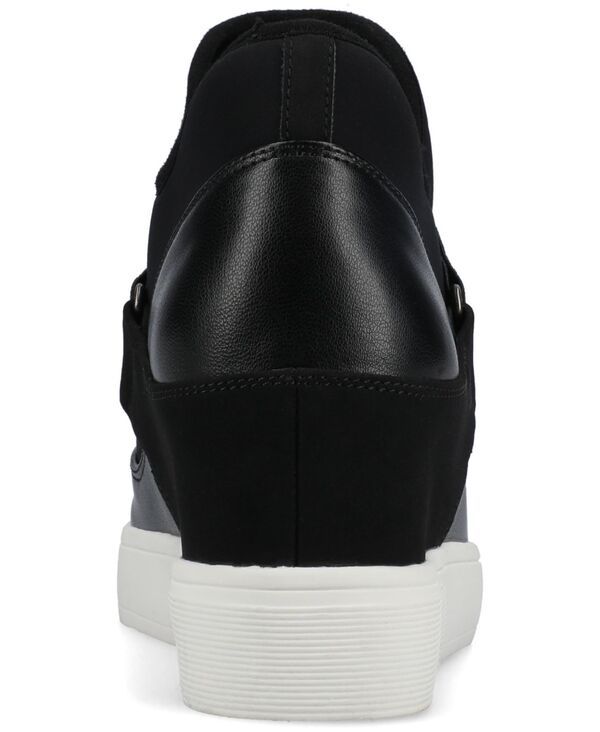 ジュルネ コレクション レディース シューズ スニーカー Journee Collection Womens Damari Stretch Wedge Sneakers Black ブラック