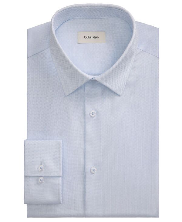 カルバンクライン メンズ トップス シャツ スリムフィット コットン Calvin Klein Refined Cotton Stretch Menslim Fit Dresshirt Blue ブル