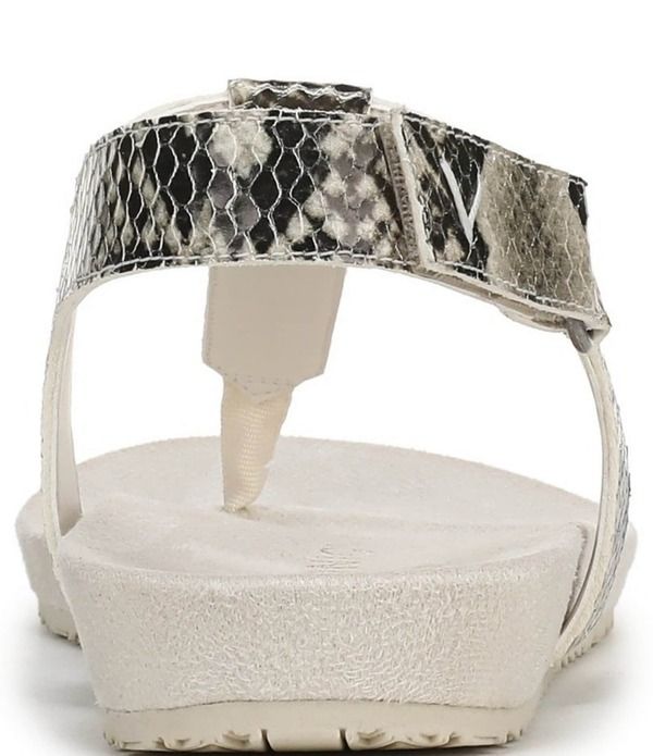 バイオニック レディース シューズ サンダル プリント レザー Vionic Palisadesnake Print Leather Tstrap Sandals Cream Snake クリーム