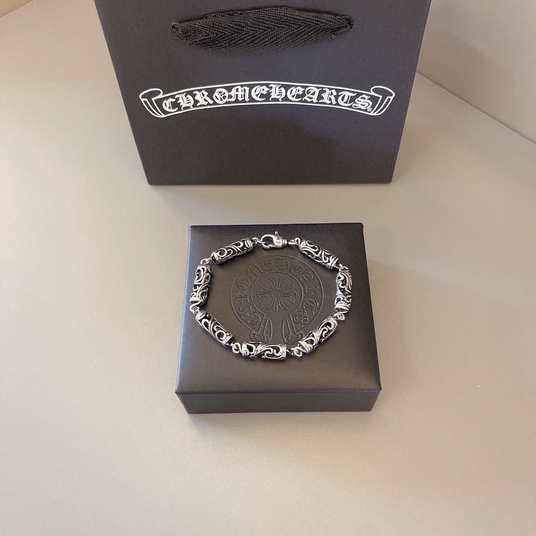 美品★極美品 新品 CHROME HEARTS クロムハーツ ブレスレット バングル リストバンド メンズ 結婚式 卒業式 清楚 イベント 入学式