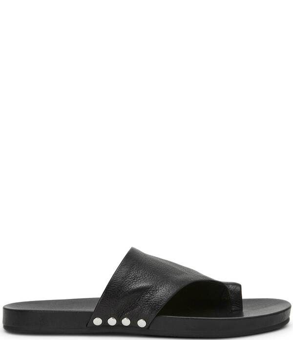 スティーブ マデン レディース シューズ サンダル レザー Steve Madden Kessey Leather Thong Toe Strap Studded Sandals Black Leat スティーブ マデン レディース シューズ サンダル レザー Steve Madden Kessey Leather Thong Toe Strap Studded Sandals Black Leat