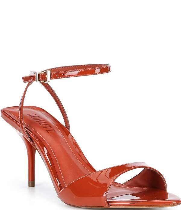 シュッツ レディース シューズ ヒール サンダル アンクル レザー Schutz Elodie Patent Leather Ankle Strap Stiletto Dressandalsunset
