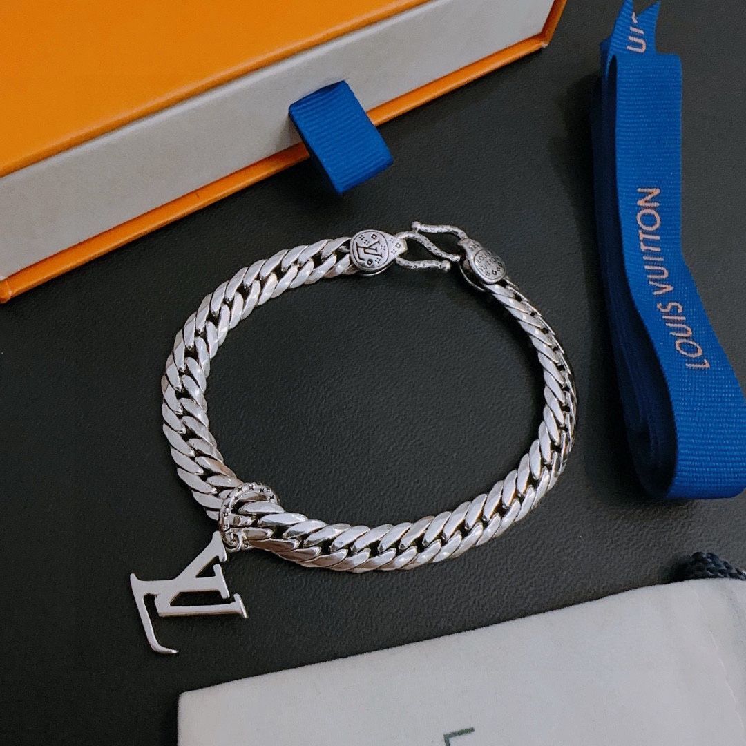 超美品値下げ 新品 LV LOUIS VUITTON ルイヴィトン ブレスレット バングル リストバンド メンズ 結婚式 卒業式 清楚 イベント 入学式