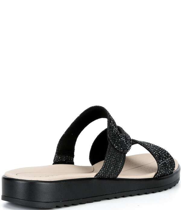 アレックスマリー レディース シューズ サンダル Alex Marie Missy Shimmerhinestonembellished Wedge Sandals Black ブラック