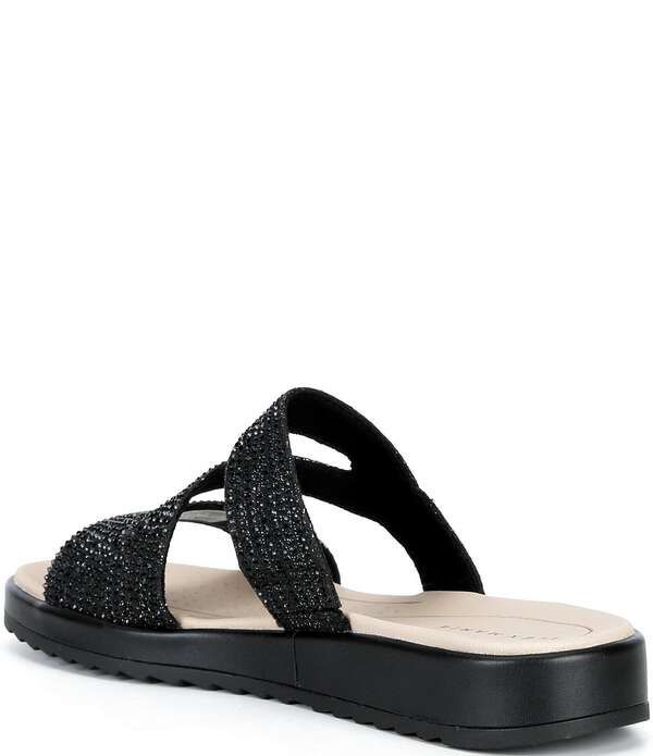 アレックスマリー レディース シューズ サンダル Alex Marie Missy Shimmerhinestonembellished Wedge Sandals Black ブラック