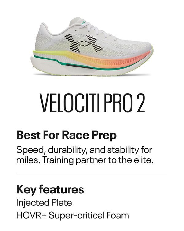 アンダーアーマー レディース シューズ スニーカー Under Armour Velociti Pro 2 Running Shoes Lumos LimeWhiteBlack ホワイト