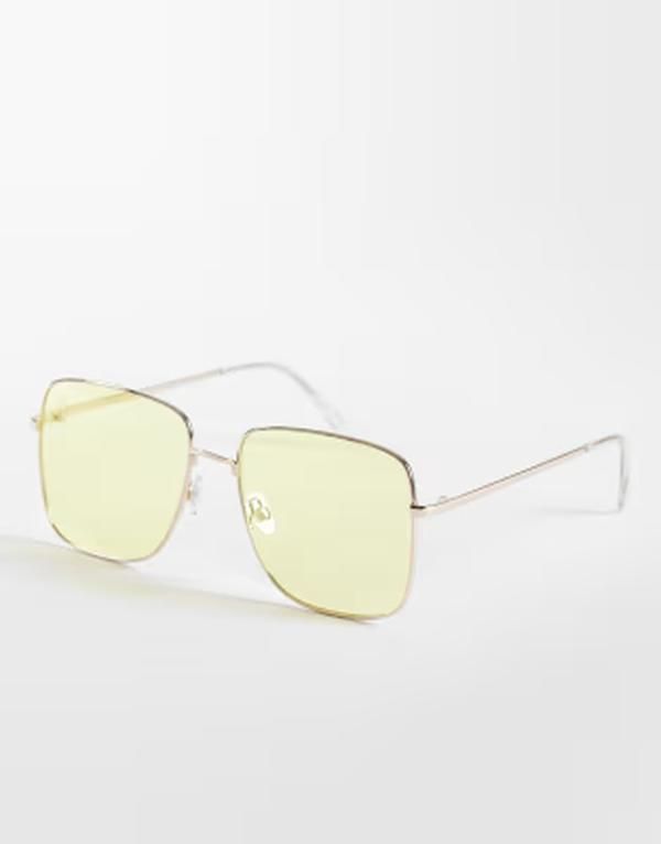 ジーパーズ ピーパーズ レディース アクセサリー サングラス・アイウェア Jeepers Peepers oversized square metal sunglasses tone with yel