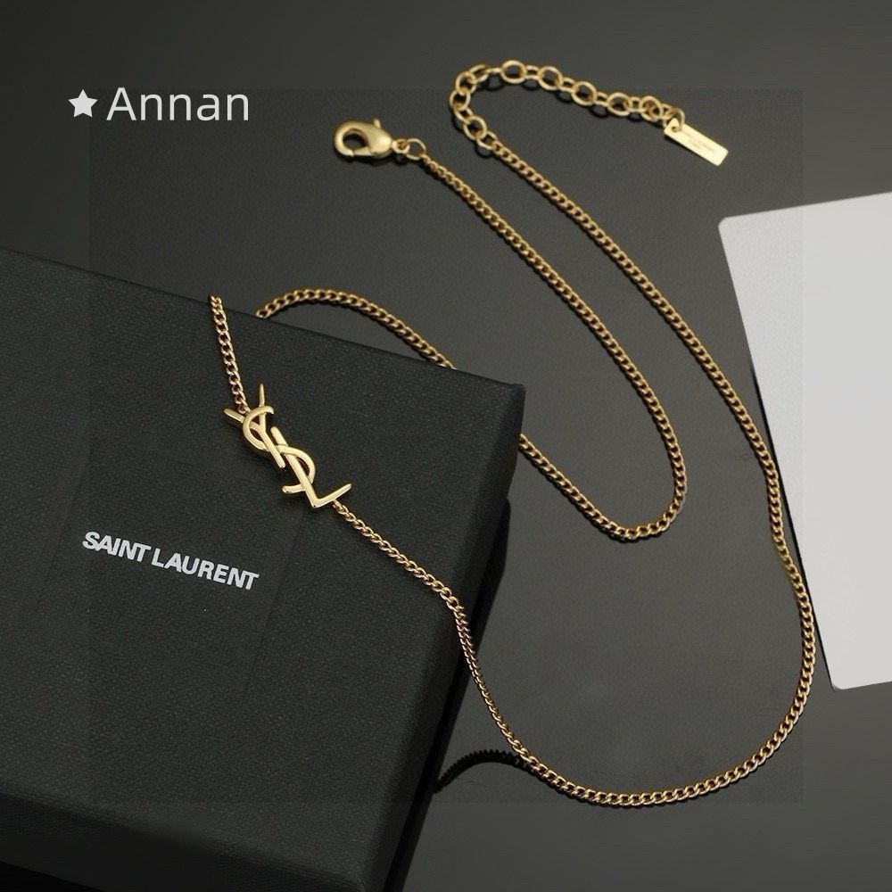 良品 ★★ 新品!新品 YSL Yves Saint Laurent イヴ サンローラン ネックレス レディース 結婚式 卒業式 清楚 イベント 入学式