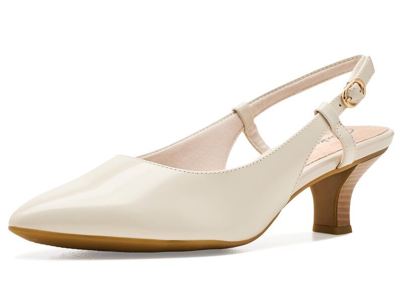 クラークス レディース シューズ ヒール Clarks Kepley Lane Off White Leather オフホワイト