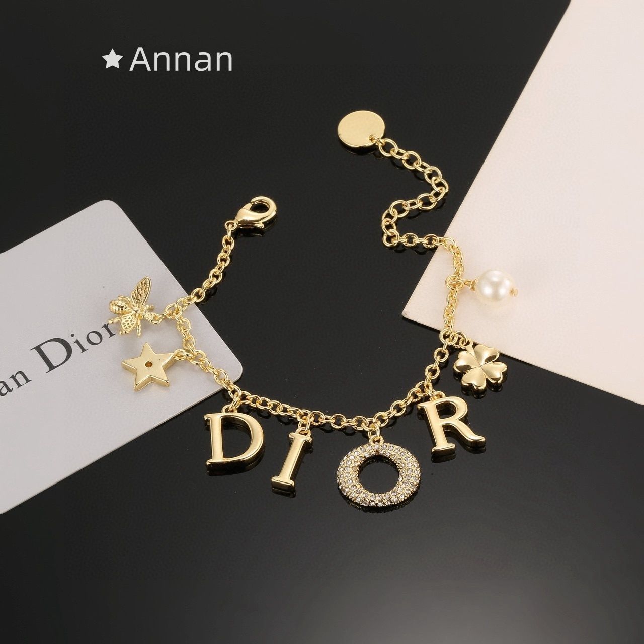 【未使用品】最終値下げ 新品！新品 CHRISTIAN DIOR クリスチャン ディオール ブレスレット バングル リストバンド レディース 結婚式 卒業式 清楚 イベント 入学式