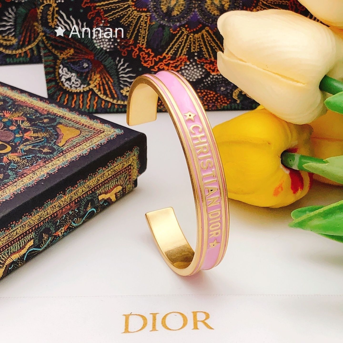 状態良 超新品 CHRISTIAN DIOR クリスチャン ディオール ブレスレット バングル リストバンド レディース 結婚式 卒業式 清楚 イベント 入学式