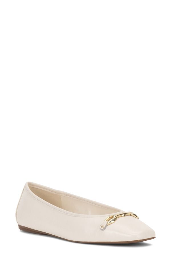 ヴィンスカムート レディース シューズ パンプス Vince Camuto Virna Square Toe Flat Coconut Cream クリーム