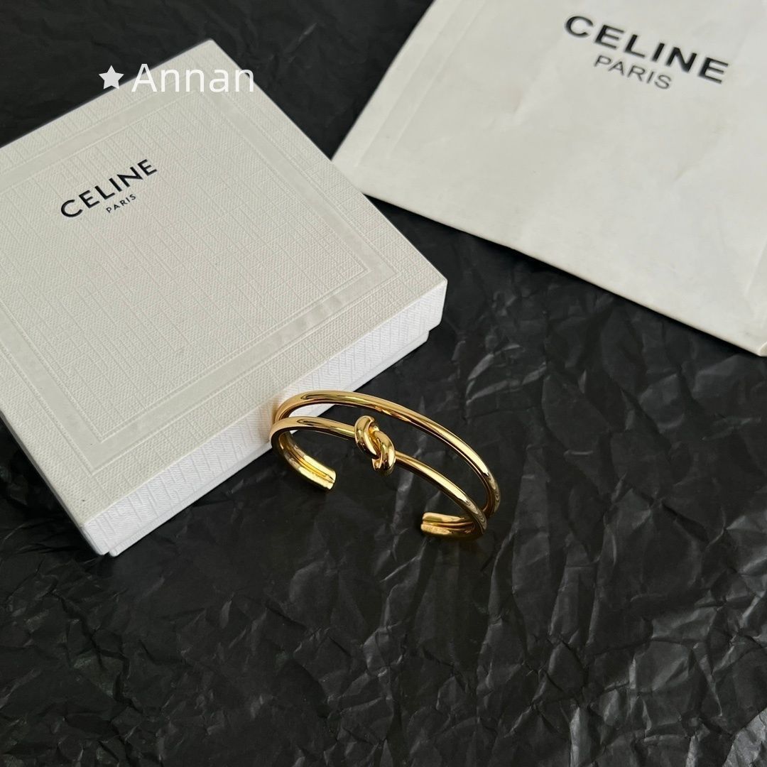 【超極上美品】 美品 新品 CELINE セリーヌ ブレスレット バングル リストバンド レディース 結婚式 卒業式 清楚 イベント 入学式