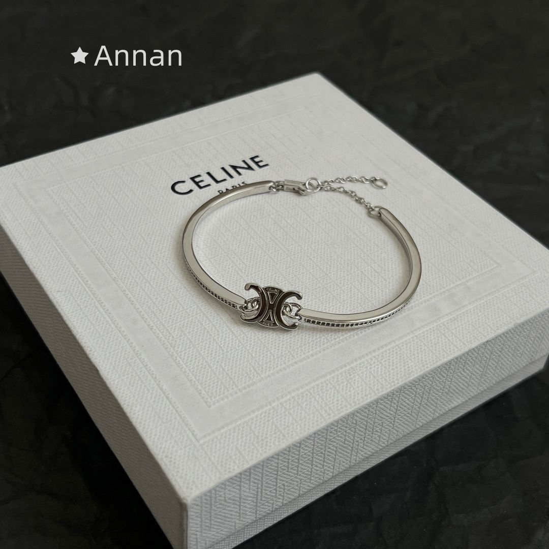 お値下げ！限定 新品 CELINE セリーヌ ブレスレット バングル リストバンド レディース 結婚式 卒業式 清楚 イベント 入学式
