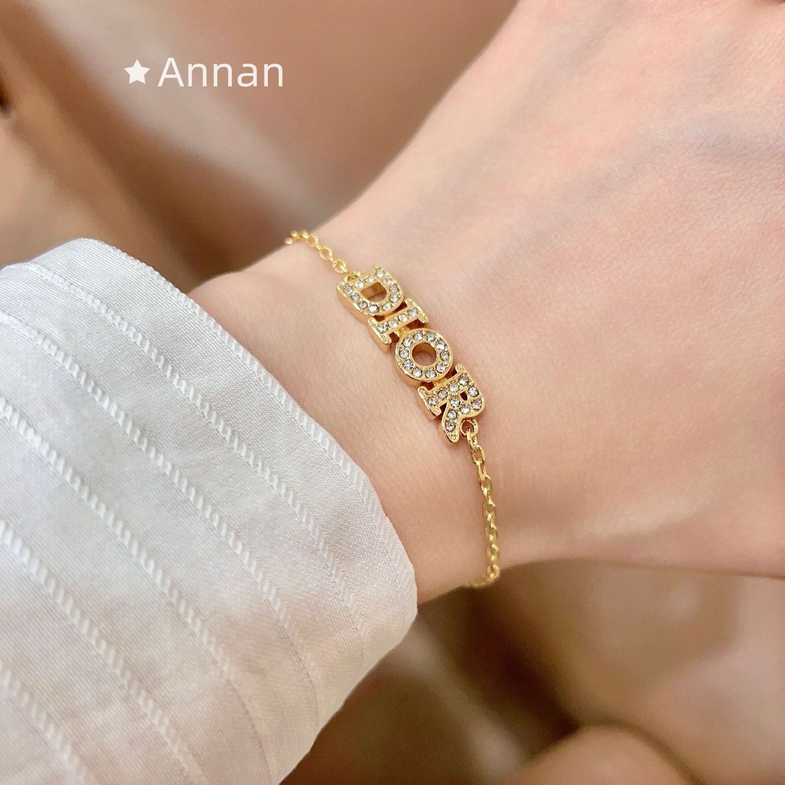 新品に近い 新型 人気 人気 新品 CHRISTIAN DIOR クリスチャン ディオール ブレスレット バングル リストバンド レディース 結婚式 卒業式 清楚 イベント 入学式