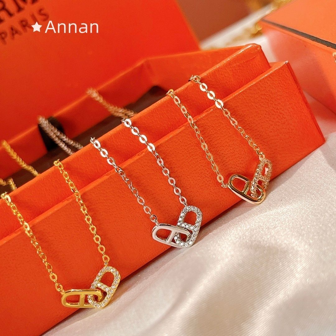 新品に近い 新型 人気 人気 新品 HERMES エルメス ネックレス レディース 結婚式 卒業式 清楚 イベント 入学式