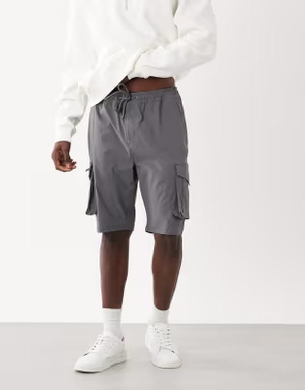 スリードベア メンズ ボトムス ハーフパンツ・ショーツ ショートパンツ Threadbare cargo shorts Gray グレー