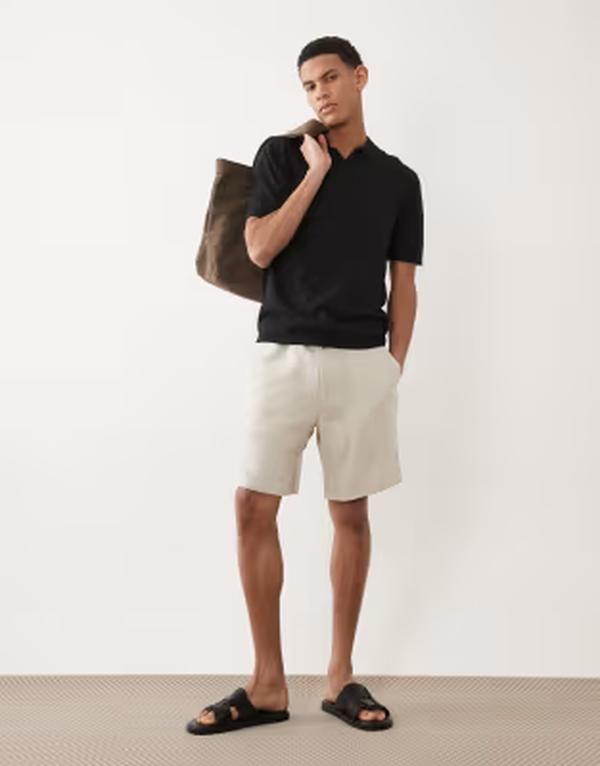 ジャック アンド ジョーンズ メンズ ボトムス ハーフパンツ・ショーツ ショートパンツ リネン Jack Jones linen rich loose drawstring shorts Vetive