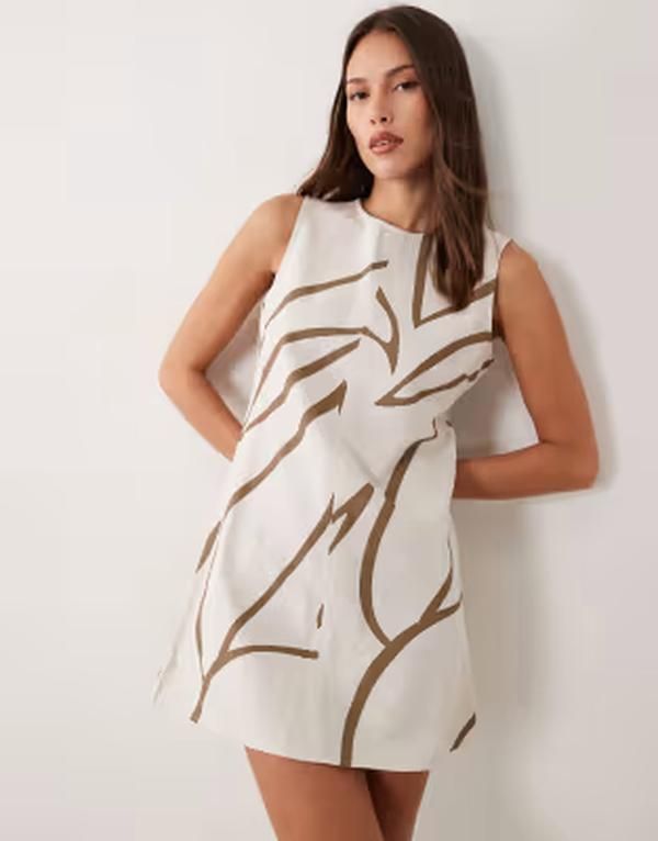 ヴィラ レディース トップス ワンピース フラワー柄 プリント ミニ ノースリーブ リネン フラワー VILA linen touch sleeveless mini dress floral pri