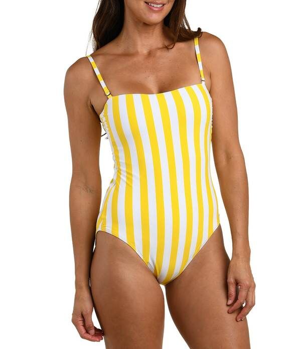 ラブランカ レディース トップス ワンピース La Blanca Coastal Club House Reversible Square Neck Bandeau One Piece Swimsui
