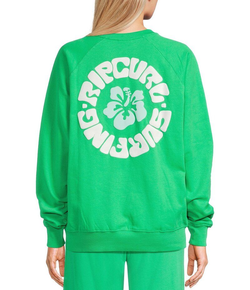 リップカール レディース トップス シャツ Rip Curluxe Surf Raglan Sleeve TShirt Irish Green グリーン
