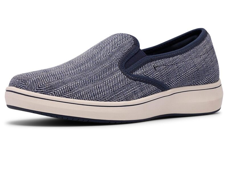 クラークス レディース シューズ スニーカー Clarks Breezesky Zoe Navy Canvas ネイビー