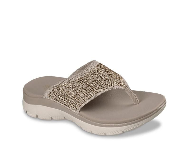 スケッチャーズ レディース シューズ サンダル SkechersSummits Unmatched Glow Sandal Taupe トープ