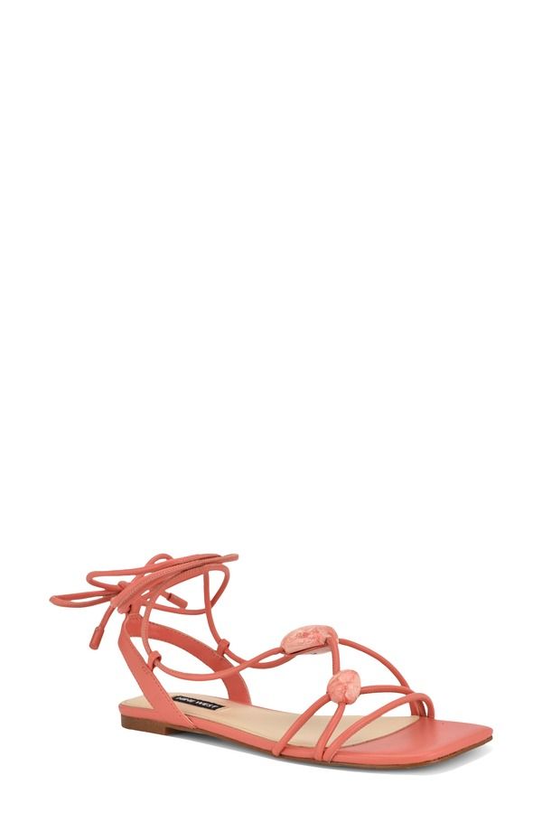 ナインウェスト レディース シューズ サンダル アンクル Nine West Niraankle Wrap Sandal Orange Coral コーラル