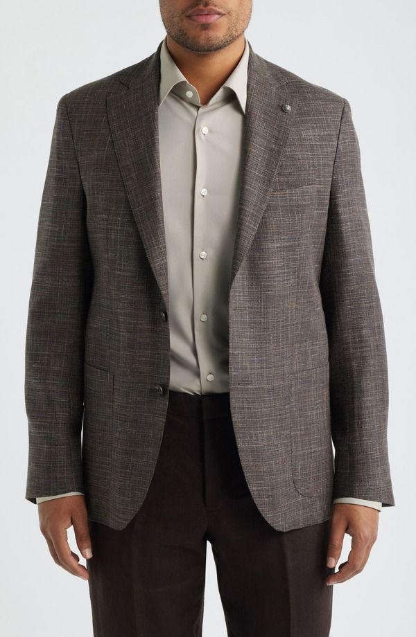 ジャックビクター メンズ アウター ジャケット・ブルゾン ウール コート Jack Victor Hampton Brown Slub Wool Blend Sport Coat Brown ブラウン