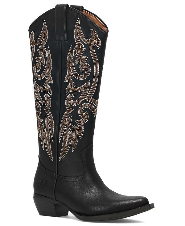 フライ レディース シューズ ブーツ・レインブーツ Frye and Co Womens Irlene Deco Stitch Knee High Western Boots Black ブラック