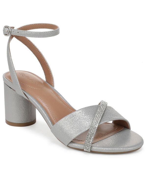 スタイルアンドコー レディース シューズ サンダル ヒール Style Co Womens Florencee Block Heel Sandalsilver シルバー