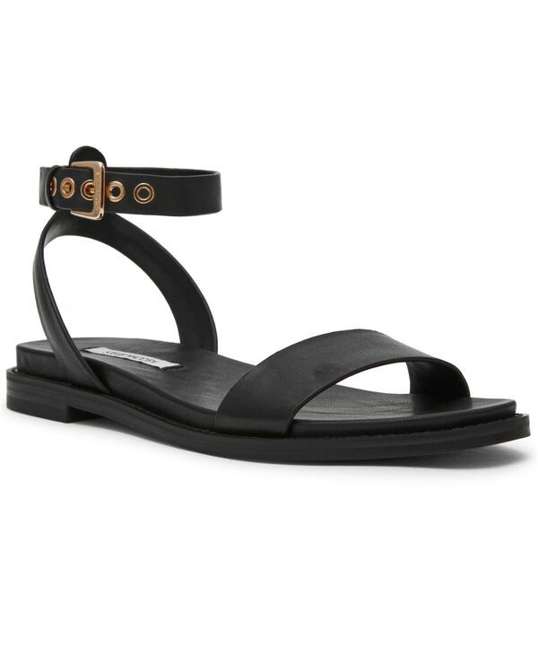 スティーブ マデン レディース シューズ サンダル Steve Madden Womens Dandi TwoPiece Flat Sandals Black ブラック