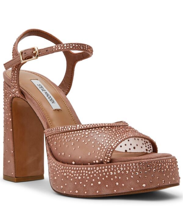 スティーブ マデン レディース シューズ サンダル プラットフォーム Steve Madden Womens LiandraRhinestone TwoPiece Platform Dressanda