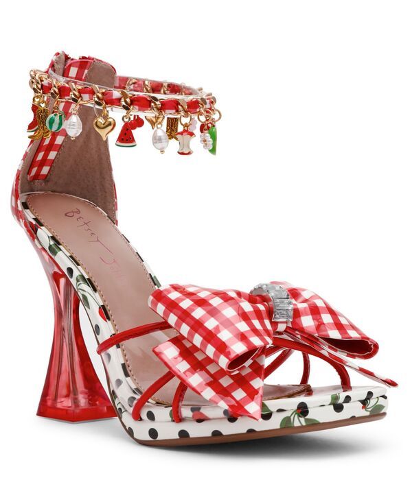 ベッツィジョンソン レディース シューズ サンダル アンクル Betsey Johnson Womens Margret Ankle Charms Dressandals Red Multi レッド