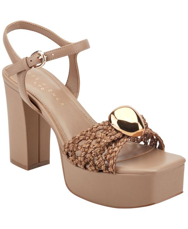 マーク・フィッシャー レディース シューズ サンダル プラットフォーム ヒール Marc Fisher LTD Womens Cabell Ornamented Block Heel Platform