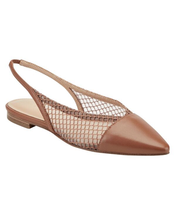マーク・フィッシャー レディース シューズ パンプス メッシュ Marc Fisher LTD Womens Davin Mesh Slingback Dress Flats Cognac MeshL