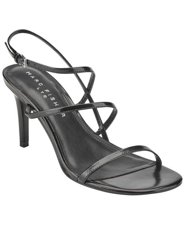 マーク・フィッシャー レディース シューズ サンダル レザー Marc Fisher LTD Womens Denzi Strappy Leather Stiletto Sandals Black L