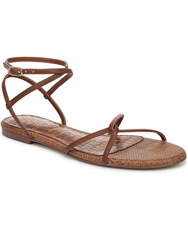 サムエデルマン レディース シューズ サンダル Sam Edelman Womens Ellina Strappy Flat Sandals Rich Cognac Leather