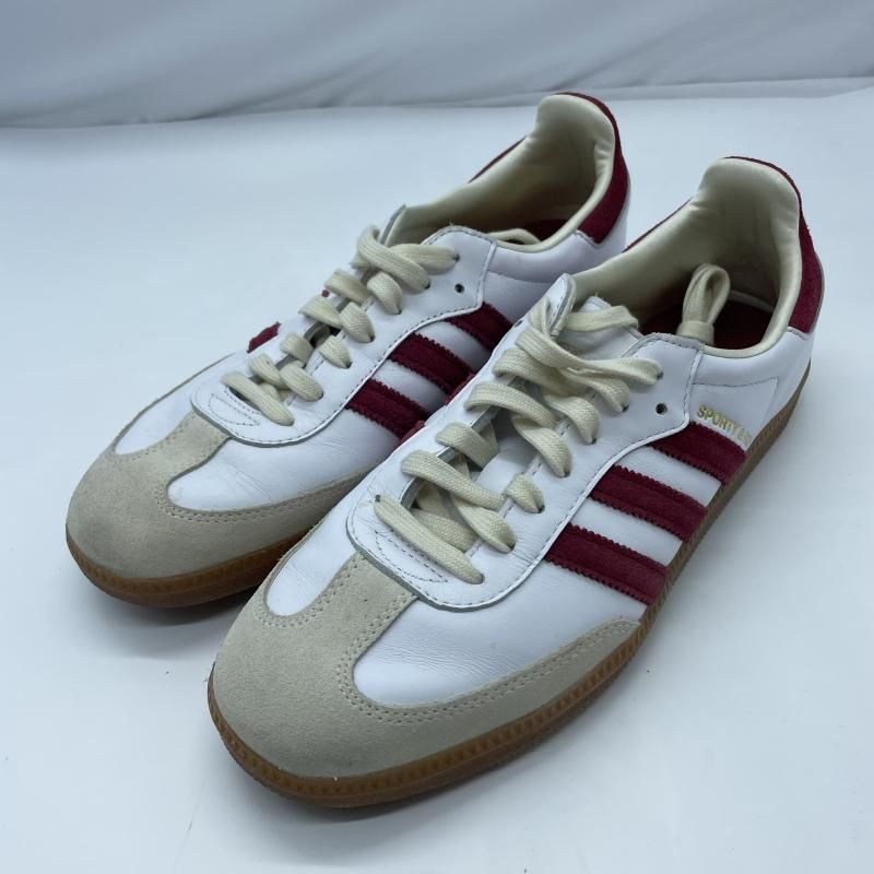 【中古】adidas SAMBA OG SPORTY&RICH 27.5cm IF5660 アディダス サンバ ホワイト/エンジ[19]