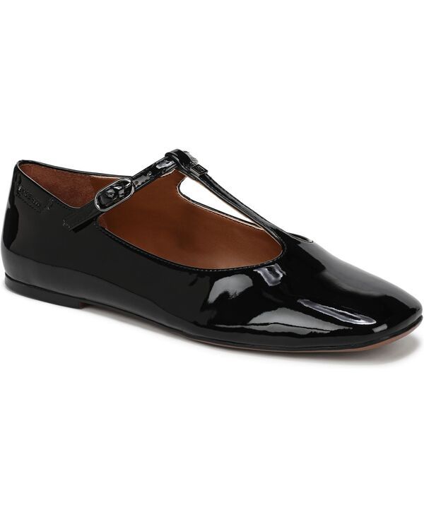 フランコサルト レディース シューズ パンプス Franco Sarto Womens Marylee Round Toe Mary Jane Flats Black Patent Faux Leat