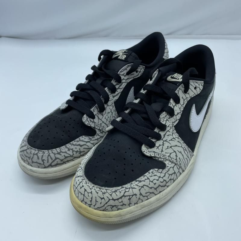 【中古】NIKE AIR JORDAN 1 Retro Low OG Black Cement 28cm 555088-108 ナイキ エアジョーダン[19]